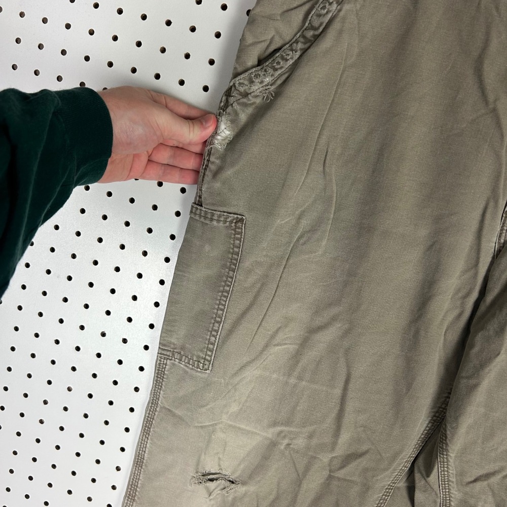 Carhartt B151 LBR Dungaree Fit Canvas Work Pants Khaki Brown 38x30 Distressed - Picture 5 of 7